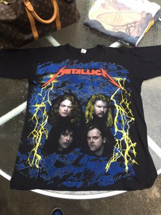 Vintage 1990 European Tour Concert Xl T Shirt Very Rare Print Near Dead - Stock
