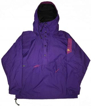 Rare Vintage The North Face Stowaway Pullover Gore - Tex Anorak Jacket Purple Xl