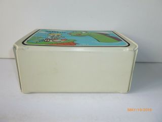 1960 ' s Vintage BEANY AND CECIL Vinyl LUNCH BOX and THERMOS White - - NEAR 5