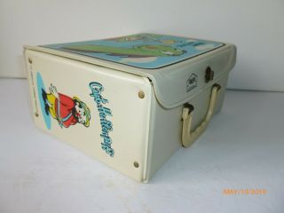 1960 ' s Vintage BEANY AND CECIL Vinyl LUNCH BOX and THERMOS White - - NEAR 8
