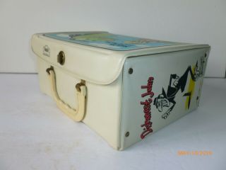1960 ' s Vintage BEANY AND CECIL Vinyl LUNCH BOX and THERMOS White - - NEAR 9