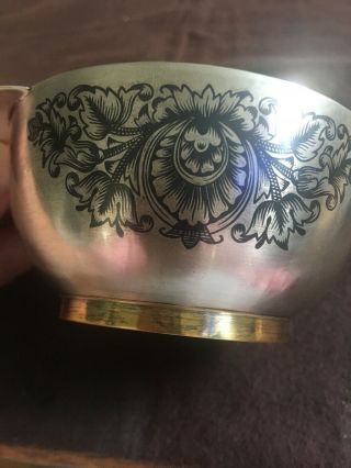 RUSSIAN STERLING SILVER BOWL With Ear Handles 153.  4 Grams 2