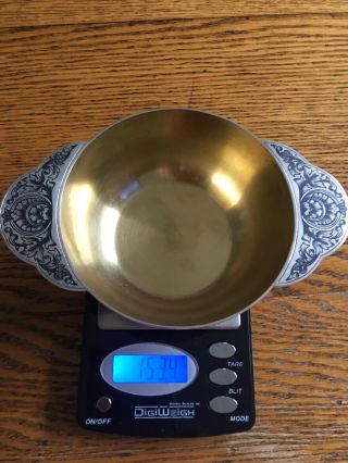 RUSSIAN STERLING SILVER BOWL With Ear Handles 153.  4 Grams 7