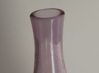 Vintage Midcentury Blenko Pink Crackle Glass 16.  75 