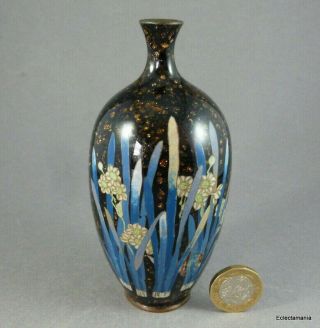 Small Vintage Japanese Cloisonne Vase - A/f