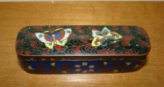 Antique Japanese Meiji Period Cloisonne Trinket Pill Paste Box