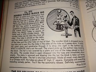Louis Tannen Vintage Homer Hudson No.  872 DOUBLE VISIBLE BLOCK - GO Magic Trick 4