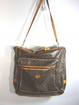Vintage Louis Vuitton Monogram Canvas Portable Garment Bag W Shoulder Strap