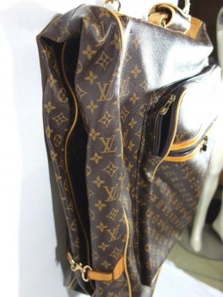 Vintage Louis Vuitton Monogram Canvas Portable Garment Bag W Shoulder Strap 3