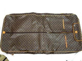 Vintage Louis Vuitton Monogram Canvas Portable Garment Bag W Shoulder Strap 7