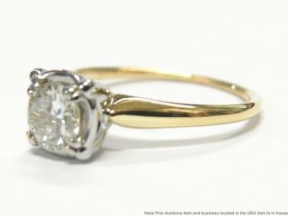 0.  65ct Diamond I - J SI2 Center 14k Gold Label Ring Vintage Engagement Solitaire 2