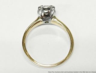 0.  65ct Diamond I - J SI2 Center 14k Gold Label Ring Vintage Engagement Solitaire 5