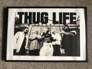 Rare Vintage 2pac Thug Life Volume 1 Poster Cd Tupac Rap Hip Hop 1994