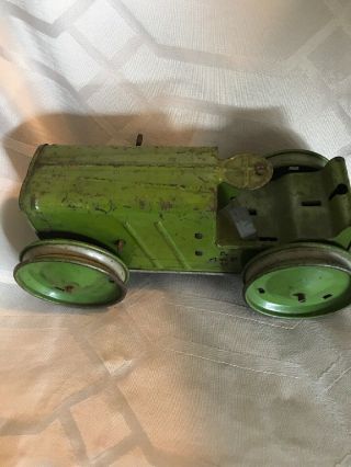 Vintage Louis Marx Wind Up Tractor Tin Toy Ny But Rough No Driver