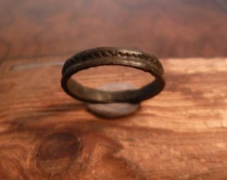Stunning Anglo Saxon Or Viking Norse Band Ring - Decoration - Detecting Find