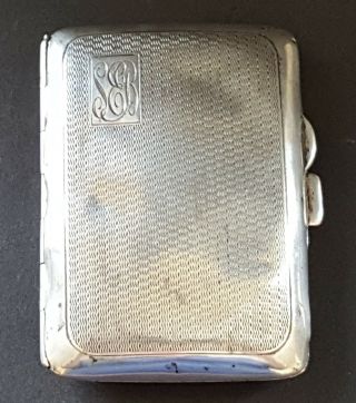 Sterling Hallmarked Silver Vintage Art Deco Antique Cigarette Case Box