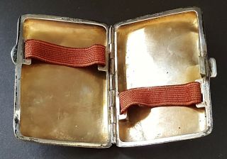 Sterling hallmarked silver vintage Art Deco antique cigarette case box 4