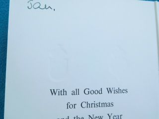Princess Diana and Prince Charles - rare hand signed Christmas card 4
