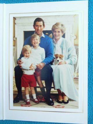 Princess Diana and Prince Charles - rare hand signed Christmas card 5