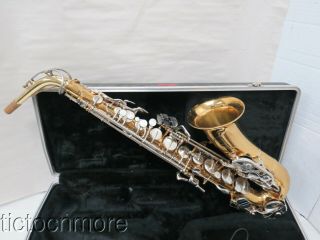Vintage Bundy Ii The Selmer Co.  Etched Sax Saxophone Serial 842579 W/ Hard Case