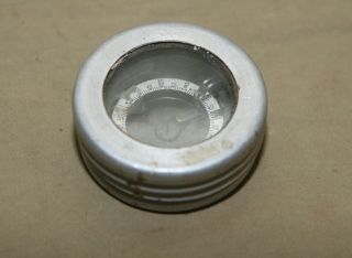 Vintage Antique Aluminum Cased Compass Parts Repair Broken 1.  25x3 " Unsigned