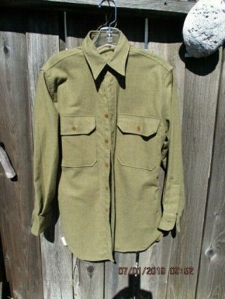 Ww2 Us Army Wool Shirt 1941 14 32