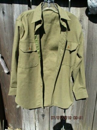 WW2 US Army wool shirt 1941 14 32 2