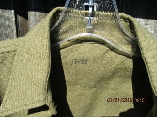 WW2 US Army wool shirt 1941 14 32 3