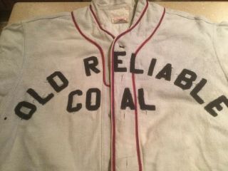 Vintage Baseball Uniform Pants and Jersey - Rare 1930 - 40’s Old Reliable Coal 5