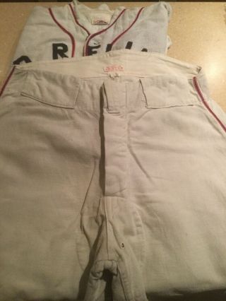 Vintage Baseball Uniform Pants and Jersey - Rare 1930 - 40’s Old Reliable Coal 8