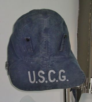 From Old Maine Estate C1940s - 1950s Uscg Coast Guard Hat Uslhs