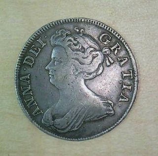 1707 Silver Crown Queen Anne Antique Silver Coin