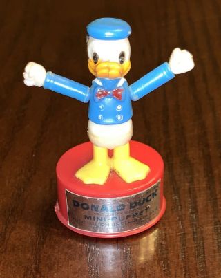 Vintage Disney Kohner - Donald Duck Mini Push Puppet