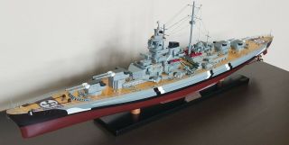 Bismarck 40 " Handcrafted Wooden Warship Display Model German Wwii Battleship