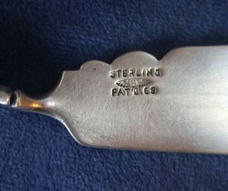 Sterling Silver Shiebler Flora Master Butter Knife 3