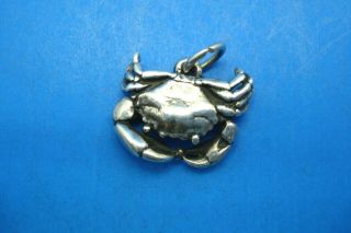 Vintage James Avery Sterling Silver 3 - D Crab Charm