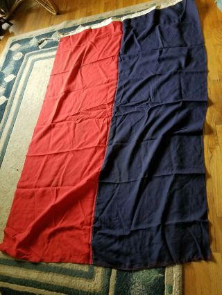 Vintage Nautical Ship Marine Signal Code Flag Maritime Banner Red & Blue E 2