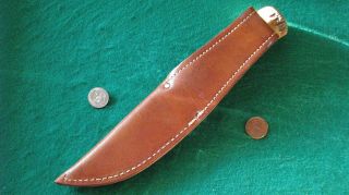 Vtg Sheath Hunt Blade MARBLES Ideal 4 Pin Stg - Stg Knife 1 Orig GIFT fold case 9