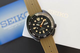 Rare Seiko Prospex Srpc49k1 Black Darth Ninja Turtle Limited Edition Diver Watch