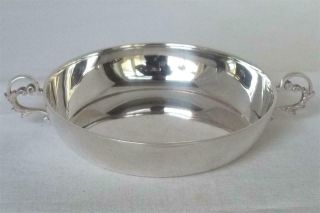 Large Solid Sterling Silver Quaich Bowl By Royal Irish Silver Co Sheffield 1973.