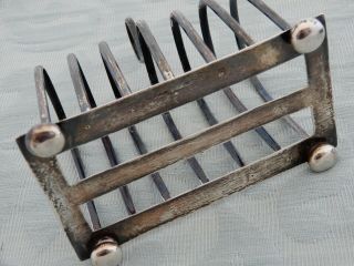 Heavy 1902 Silver Toast Rack by 