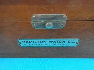 Hamilton Model 22 Deck Watch Inner Box & Outer Box With Label,  Strap