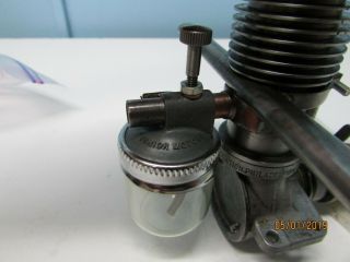 Brown ' D ' Model Airplane Motor 38D67 rare D Junior jr engine vintage old 4