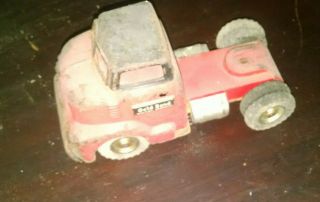Vintage COE Toy Tin Truck Cab W/ Gold Bond Stickers on Doors No Trailer 2
