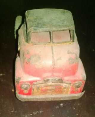 Vintage COE Toy Tin Truck Cab W/ Gold Bond Stickers on Doors No Trailer 3