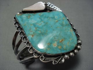 Rare Royston Turquoise Vintage Navajo Sterling Silver Bracelet