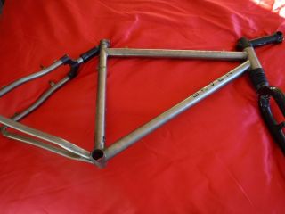 Vintage Seven Cycles Teres 19 " Mtb Titanium Frame Fork Headset & Stem 26 " Bike