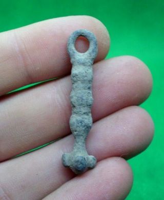 Ancient Celtic Druids Bronze Stylized Phallus Amulet - 500/400 Bc