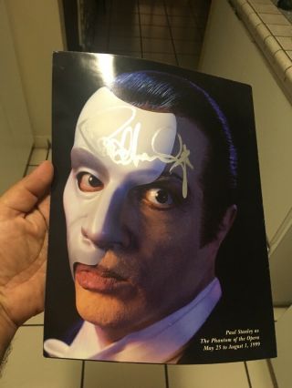 KISS Paul Stanley Signed Phantom of the Opera Poster - Mega Rare w Proof Photo 3