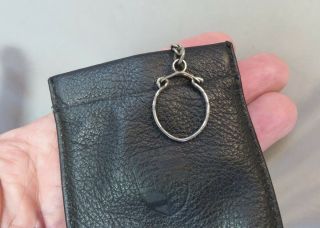 Very Early Vintage Porsche Leather Keychain Pouch - Black Interior - 2